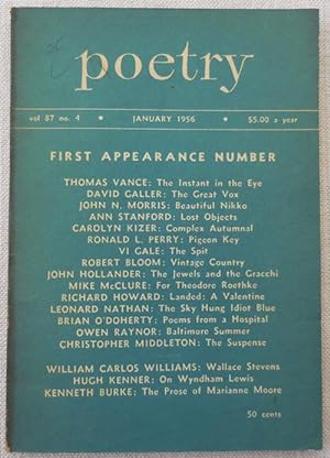 Immagine del venditore per Poetry Magazine Vol 87 No. 4 January 1956 Issue venduto da Derringer Books, Member ABAA
