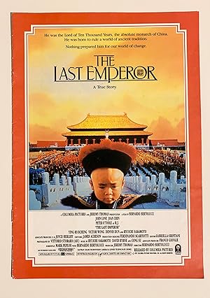 Imagen del vendedor de The Last Emperor. Film Press/Promotional Brochure. a la venta por Peter Scott