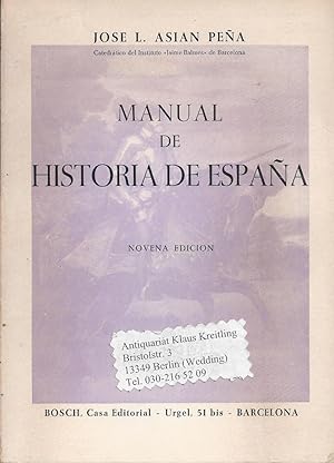 Manual de Historia Espana ( Handbuch der Geschichte Spaniens )