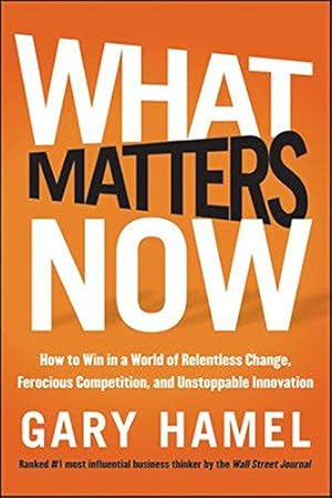Imagen del vendedor de What Matters Now: How to Win in a World of Relentless Change, Ferocious Competition, and Unstoppable Innovation a la venta por WeBuyBooks