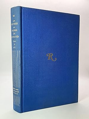 Seller image for Les Poemes dep. de Ronsard, Gentil-homme Vandomois, Tome VIII Pierre de Ronsard: Oeuvres Completes (Septieme Volume 17) Texte de 1587 for sale by Arches Bookhouse