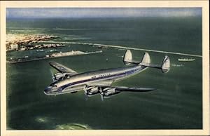 Ansichtskarte / Postkarte Französisches Passagierflugzeug, Air France, Lockheed Constellation