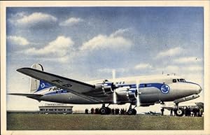 Ansichtskarte / Postkarte Französisches Passagierflugzeug, Zivilflugzeug, Douglas DC 4, Air France