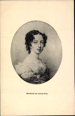 Imagen del vendedor de Knstler Ansichtskarte / Postkarte Elisa de Lamartine, Madame de Lamartine, Selbstbildnis a la venta por akpool GmbH
