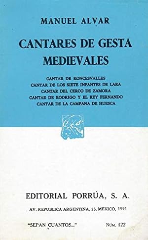 Seller image for Cantares de gesta medievales for sale by Librera Pramo