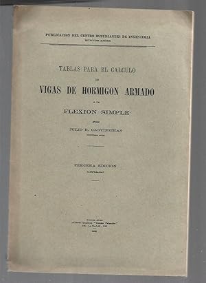 Imagen del vendedor de TABLAS PARA EL CALCULO DE VIGAS DE HORMIGON ARMADO A LA FLEXION SIMPLE a la venta por Desvn del Libro / Desvan del Libro, SL