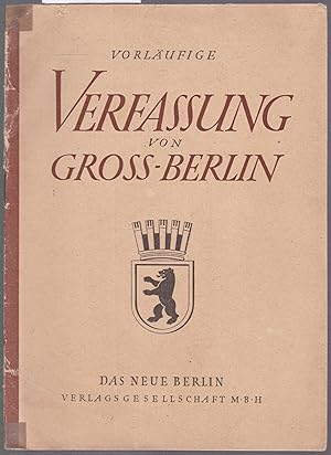 Vorläufige Verfassung von Gross-Berlin