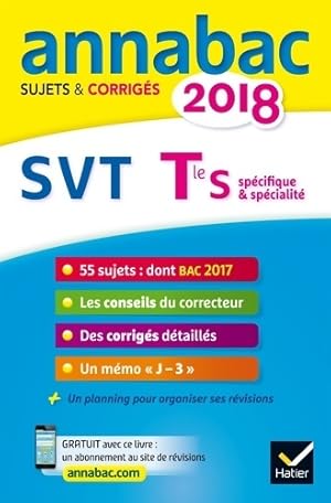 SVT Terminale S. Sujets et corrig?s 2018 - Jacques Bergeron