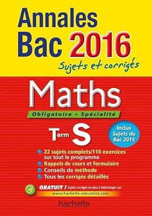 Bild des Verkufers fr Maths Terminale S 2016 - Sandrine Bodini-Lefranc zum Verkauf von Book Hmisphres