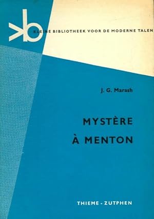 Seller image for Myst?re ? Menton - J.G Marash for sale by Book Hmisphres