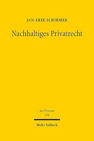 Immagine del venditore per Nachhaltiges Privatrecht venduto da Wegmann1855