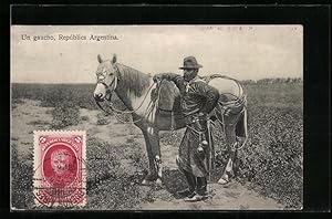Postcard República Argentina, Un gaucho