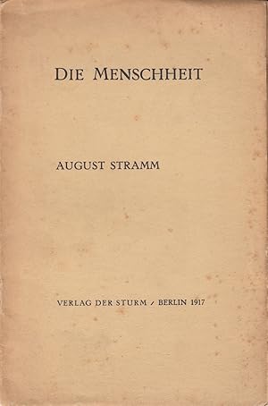 Bild des Verkufers fr Die Menschheit. (Gedicht). zum Verkauf von Dieter Eckert