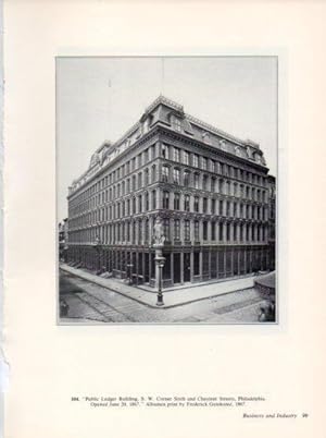 Bild des Verkufers fr LAMINA V24308: Public Ledger Building by Frederick Gutekunst 1867 zum Verkauf von EL BOLETIN
