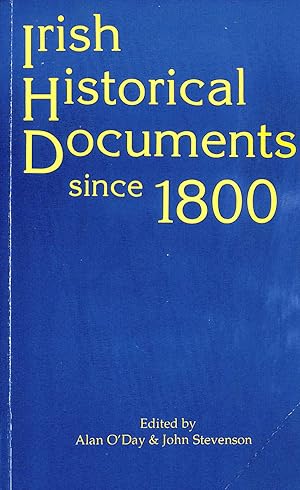 Image du vendeur pour Irish Historical Documents Since 1800 mis en vente par M Godding Books Ltd