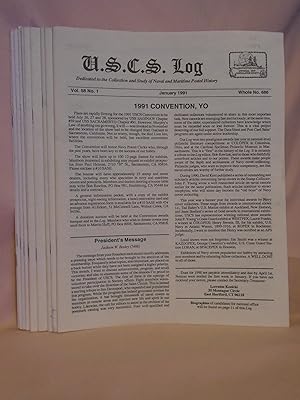 Seller image for U.S.C.S. LOG; DEDICAATED TO THE COLLECTION AND STUDY OF NAVAL AND MARITIME POSTAL HISTORY; VOLUME 58 NOS. 1-12, JANUARY - DECEMBER 1991, WHOLE NOS 686-696 for sale by Robert Gavora, Fine & Rare Books, ABAA