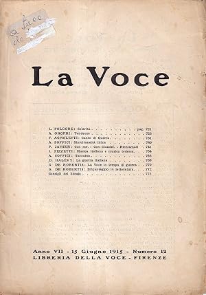 La Voce - Anno VII, 15 giugno 1915, n. 12