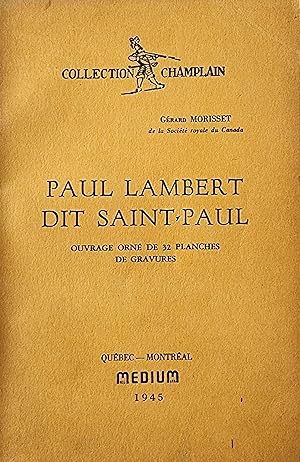 Imagen del vendedor de Paul Lambert dit Saint-Paul a la venta por Librairie La fort des Livres