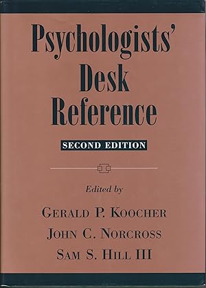 Bild des Verkufers fr Psychologists' Desk Reference zum Verkauf von Robinson Street Books, IOBA