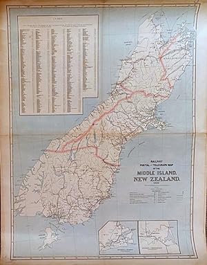 Railway, Postal and Telegraph Map of the Middle Island, New Zealand. 1889