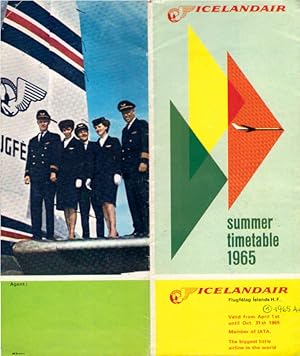 Summer timetable 1965. Valid from April 1st until Oct. 31st 1965.