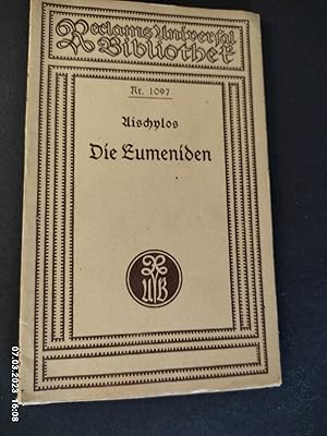 Seller image for Aeschylus: Die Eumeniden. Reclams Universal-Bibliothek ; Nr. 1097 for sale by Antiquariat-Fischer - Preise inkl. MWST