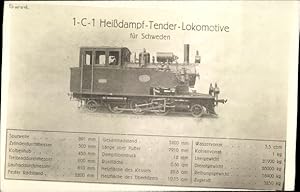 Ansichtskarte / Postkarte Schwedische Eisenbahn, 1 C 1 Tender Lokomotive, Dampflok Nr. 5