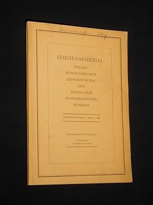 Studienmaterial für die künstlerischen Lehranstalten der Deutschen Demokratischen Republik (= The...