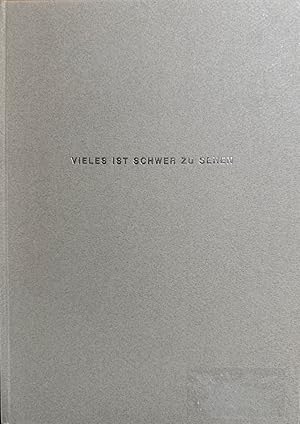 Seller image for Klaus Heider: Vieles ist schwer zu sehen. for sale by Wissenschaftl. Antiquariat Th. Haker e.K