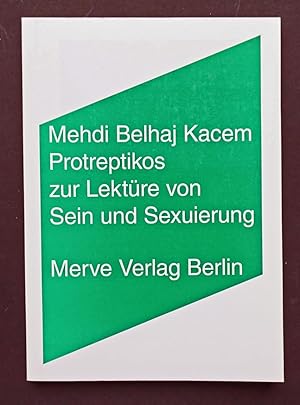 Seller image for Protreptikos zur Lektre von Sein und Sexuierung. Aus dem Franzsischen von Ronald Voulli. for sale by Versandantiquariat Wolfgang Petry