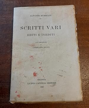 Imagen del vendedor de SCRITTI VARI EDITI E INEDITI a la venta por LIBRERIA ALDROVANDI