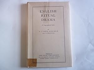 Imagen del vendedor de English Ritual Drama. A Geographical Index a la venta por Carmarthenshire Rare Books
