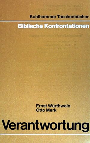 Imagen del vendedor de Verantwortung. (Nr. 1009) Bibl. Konfrontationen a la venta por books4less (Versandantiquariat Petra Gros GmbH & Co. KG)