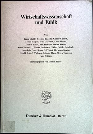 Seller image for Wirtschaftswissenschaft und Ethik. Schriften des Vereins fr Socialpolitik, Neue Folge Bd. 171 for sale by books4less (Versandantiquariat Petra Gros GmbH & Co. KG)