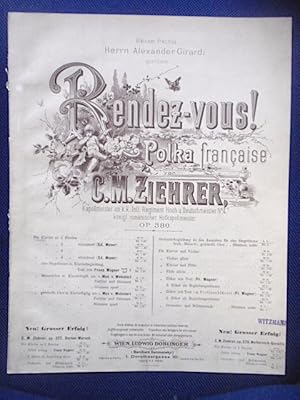 Image du vendeur pour Rendez - Vous. Polka-francaise. Op. 380. mis en vente par Antiquariat Klabund Wien