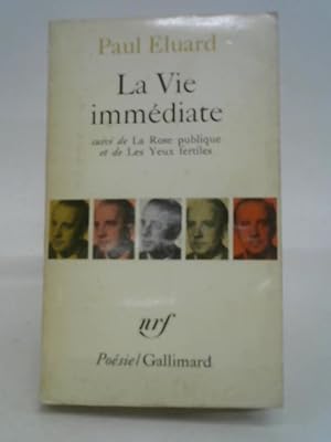 Image du vendeur pour La Vie Immediate - mis en vente par World of Rare Books