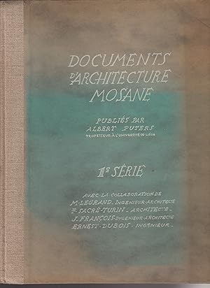 Image du vendeur pour DOCUMENTS D'ARCHITECTURE MOSANE (COMPLET EN 4 SERIE) mis en vente par Librairie l'Aspidistra