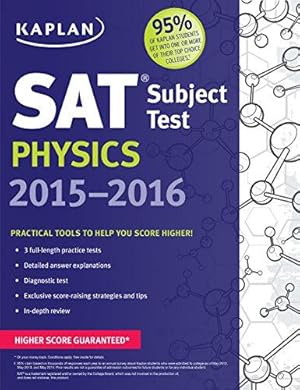 Bild des Verkufers fr Kaplan SAT Subject Test Physics 2015-2016 (Kaplan Test Prep) zum Verkauf von WeBuyBooks