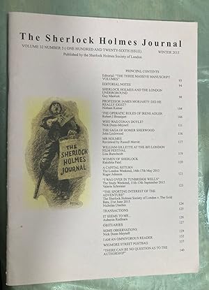 Seller image for The Sherlock Holmes Journal Vol. 32 No. 3 Winter 2015 126th issue for sale by biblioboy