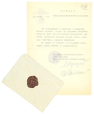 Imagen del vendedor de Typed letter, signed [TLS]: Order No. 311 of the Revolutionary Military Council, dated November 28, 1918 a la venta por Editio Altera