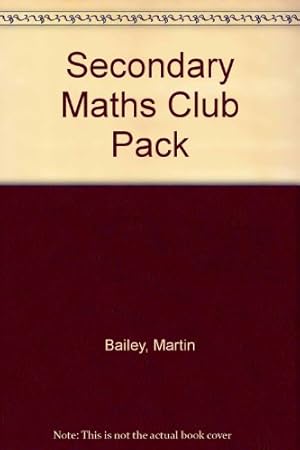 Bild des Verkufers fr Secondary Maths Club Pack zum Verkauf von WeBuyBooks