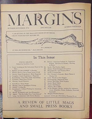 Imagen del vendedor de Margins: A Review of Little Mags and Small Press Books, #14 (October-November 1974) a la venta por Atlantic Bookshop