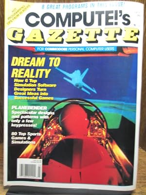 Imagen del vendedor de COMPUTE'S GAZETTE MAGAZINE FOR COMMODORE COMPUTERS (Mar 1989) - Disk Included! a la venta por The Book Abyss