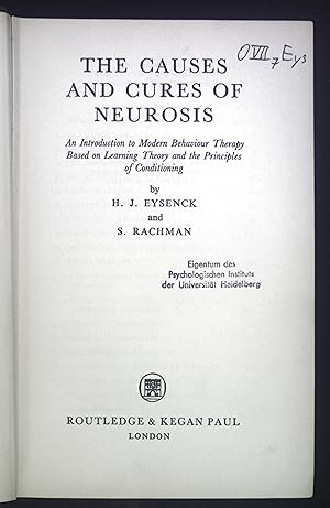 Imagen del vendedor de The Causes and Cures of Neurosis. a la venta por books4less (Versandantiquariat Petra Gros GmbH & Co. KG)