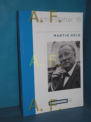 Bild des Verk�ufers f�r Martin Held Akademie der K�nste, Archiv. Zsgest. und erarb. von Torsten Musial und Kornelia Knospe / Archiv-Bl�tter , 18 zum Verkauf von Antiquarische Fundgrube e.U.