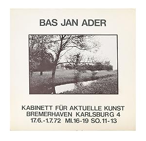 Poster: Bas Jan Ader, Kabinett für aktuelle Kunst (17 June-1 July 1972)