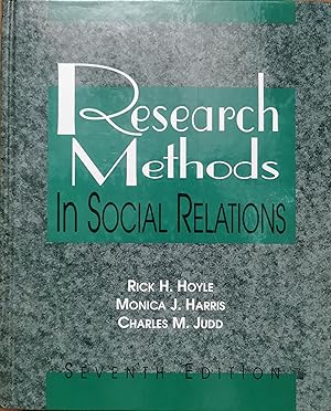 Immagine del venditore per Research Methods in Social Relations venduto da Dial-A-Book