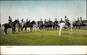 Ansichtskarte / Postkarte Deutsche Soldaten in Uniformen, Reiter, Parade