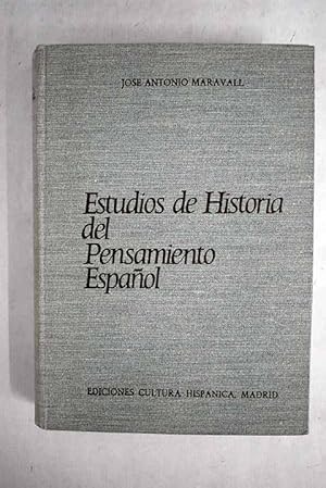 Imagen del vendedor de Estudios de Historia del pensamiento espaol a la venta por Alcan Libros