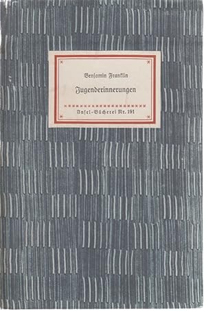 Bild des Verkufers fr Jugenderinnerungen. Insel-Bcherei Nr. 191. [Erstausgabe]. bertragen von Hedwig Lachmann-Landauer. Mit einem Nachwort von F. B. zum Verkauf von Fundus-Online GbR Borkert Schwarz Zerfa